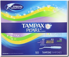 Tampax 丹碧丝珍珠系列塑料导管卫生棉条50支Coupon后仅.85 - 第1张  | 淘她喜欢